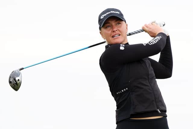 Charley Hull pictured during a practice round prior to the AIG Women's Open at St Andrews. Picture: Ross Parker/R&A/R&A via Getty Images.