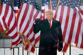US President Donald Trump speaks to supporters from The Ellipse near the White House in Washington, DC in January 2021. Picture: Brendan Smialowski/AFP via Getty Images