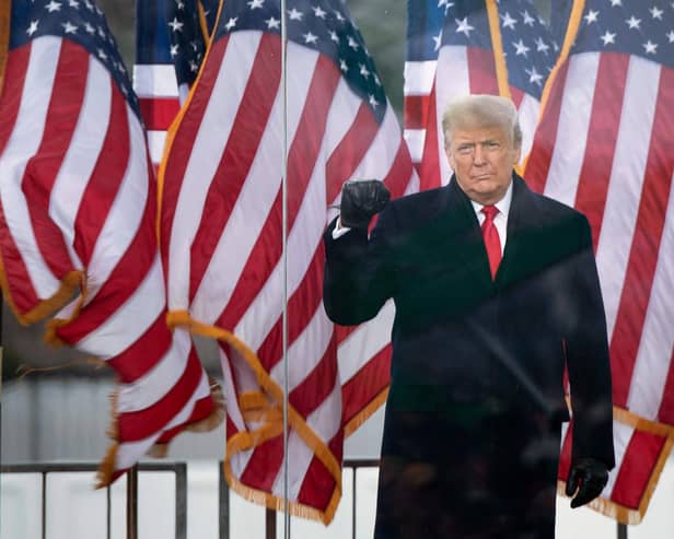 US President Donald Trump speaks to supporters from The Ellipse near the White House in Washington, DC in January 2021. Picture: Brendan Smialowski/AFP via Getty Images