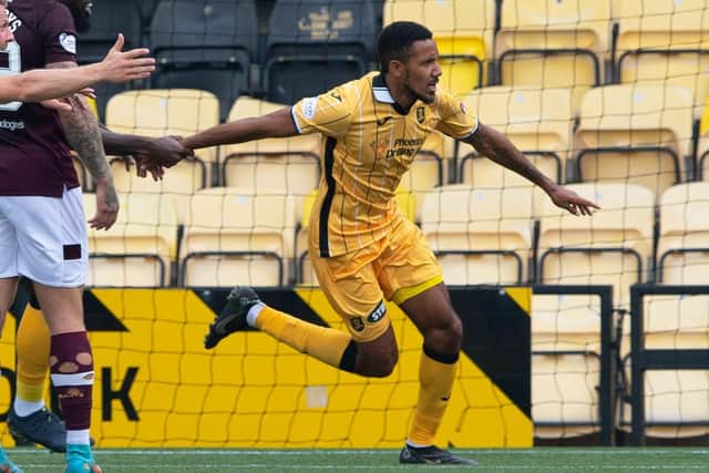 Cristian Montano was the Livingston match winner against Hearts.  (Photo by Paul Devlin / SNS Group)