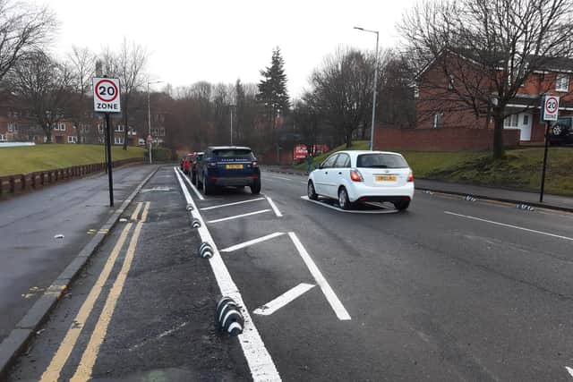 A newly segregated cycle lane in Glasgow. (Picture: The Scotsman)