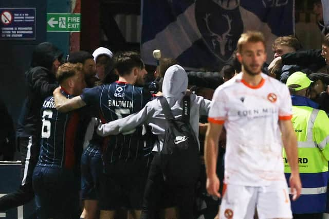 Ross County celebrate making it 1-1 during a cinch Premiership match between Ross County and Dundee United.