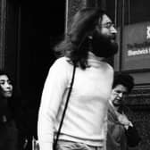 John Lennon and Yoko Ono in Shandwick Place in Edinburgh, 1969.
