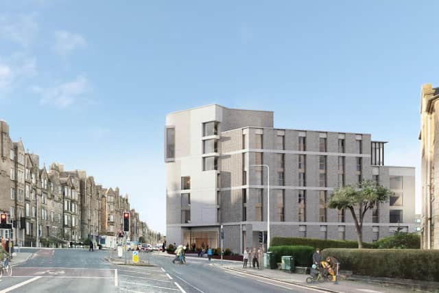 A CGI showing what the new student development at Jock’s Lodge, Edinburgh, should look like when completed.
