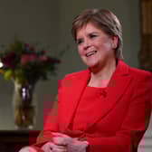 Nicola Sturgeon being interviewed by Laura Kuenssberg for the BBC 1 current affairs programme, Sunday With Laura Kuenssberg. Issue date: Sunday January 22, 2023.