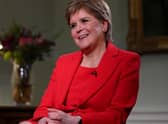 Nicola Sturgeon being interviewed by Laura Kuenssberg for the BBC 1 current affairs programme, Sunday With Laura Kuenssberg. Issue date: Sunday January 22, 2023.