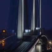 Queensferry Crossing closed during rush hour due to falling ice from the cables as snow causes chaos on Friday morning. Dec 4 2020