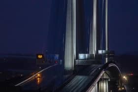 Queensferry Crossing closed during rush hour due to falling ice from the cables as snow causes chaos on Friday morning. Dec 4 2020