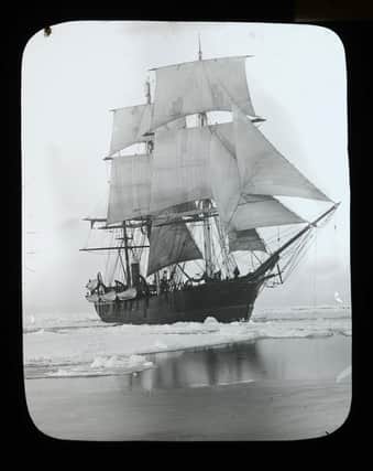 A glass slide of the 'Eclipse', one of Dundee's whaling fleet, under sail in pack ice by Livingstone-Learmonth, Walter. Pic: Dundee Art Galleries and Museums