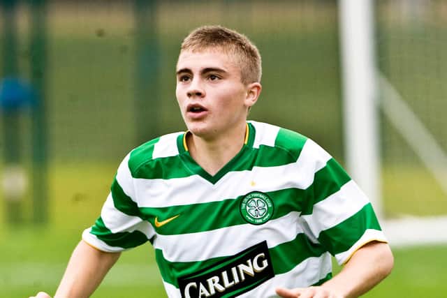 The winger was at South Ayr Boys Club prior to joining Celtic.
