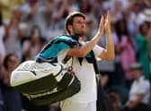 Cameron Norrie leaves the court after defeat to Novak Djokovic in the Wimbledon semi-final. (Photo by Ryan Pierse/Getty Images)