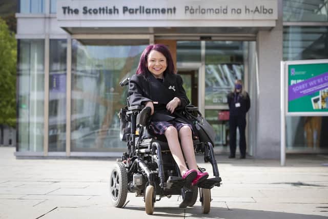 Scottish Labour's newly elected Pam Duncan-Glancy is the first permanent wheelchair elected to Holyrood.