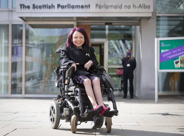 Scottish Labour's newly elected Pam Duncan-Glancy is the first permanent wheelchair elected to Holyrood.