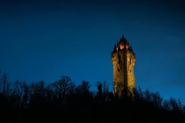 The National Wallace Monument was built in Stirling in the 19th century to honour the 13th century hero.