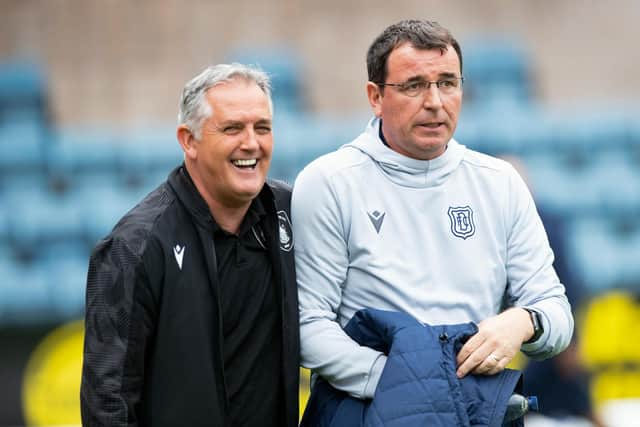 Queen's Park manager Owen Coyle and Dundee boss Gary Bowyer go head-to-head in a Championship title decider on Friday.  (Photo by Sammy Turner / SNS Group)