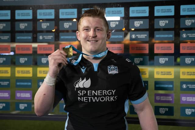Jonny Matthews was named man of the match following his hat-trick in the 40-12 win over Zebre. (Photo by Craig Williamson / SNS Group)