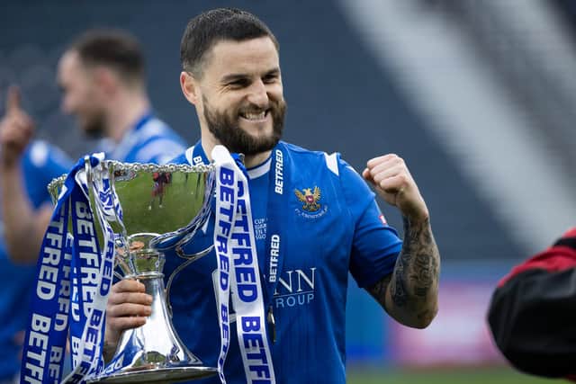 St Johnstone’s Craig Conway with the League Cup following the final victory in February that gave him yet another sweet Hampden memory. Photo by Craig Williamson / SNS Group)
