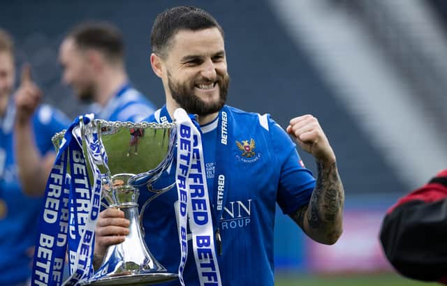 St Johnstone’s Craig Conway with the League Cup following the final victory in February that gave him yet another sweet Hampden memory. Photo by Craig Williamson / SNS Group)