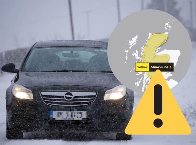 A weather warning is in place for much of Scotland from Christmas Day