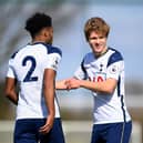 Michael Craig congratulates Marcel Lavinier after his goal for Spurs' Premier League 2 side