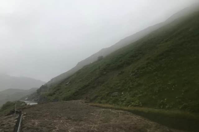 Landslips have again blocked the route