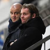 Hearts manager Robbie Neilson and sporting director Joe Savage are set for a busy summer.  (Photo by Ross MacDonald / SNS Group)