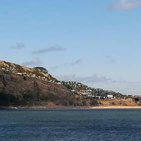 Pettycur Bay at Kinghorn, where two people were stranded.