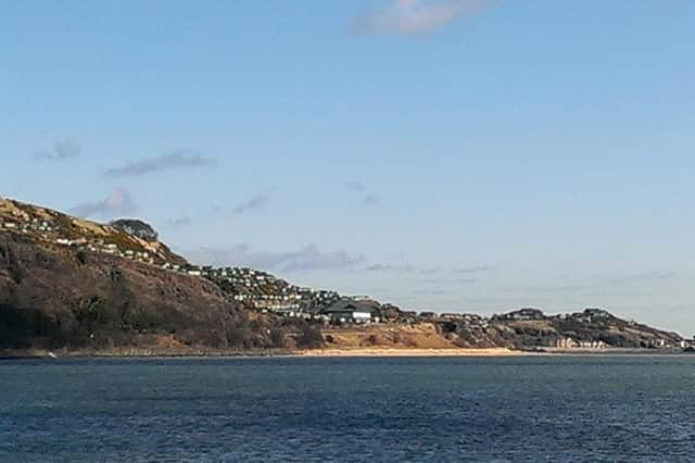 Pettycur Bay at Kinghorn, where two people were stranded.