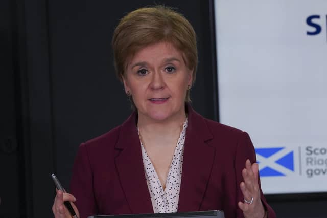 Nicola Sturgeon was speaking at the daily coronavirus briefing