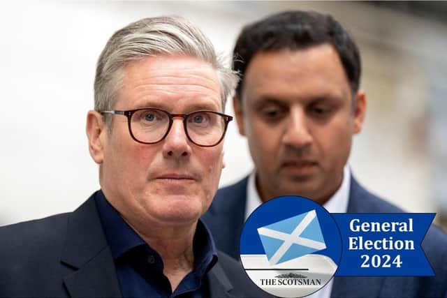 Keir Starmer and Anas Sarwar campaigning on Friday