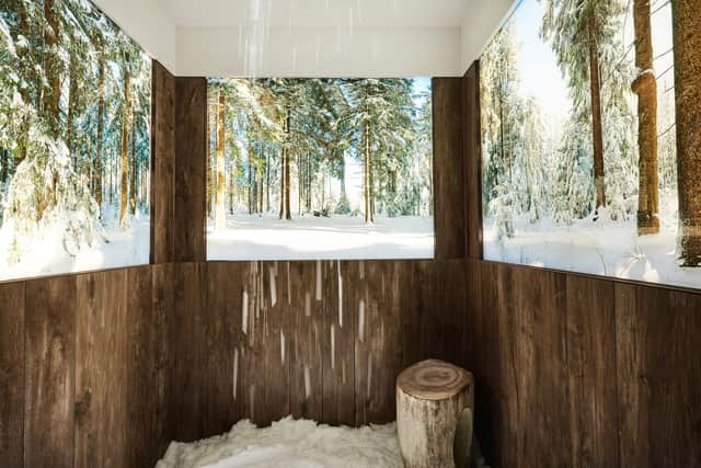 Scotland's first snow shower room will be available to use in the spa.