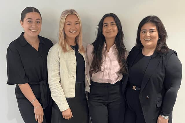 Trainees Rachel Durward, Robyn Lynch, Sonya Imtiaz and Bejna Demir