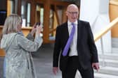 John Swinney at the Scottish Parliament in Edinburgh, after he became the first candidate to declare his bid to become the new leader of the SNP. Picture: Andrew Milligan/PA Wire