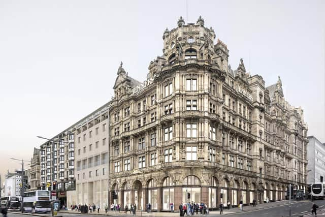 The proposed design for the building facing Princes Street and South St David Street (Photo: David Chipperfield Architects).