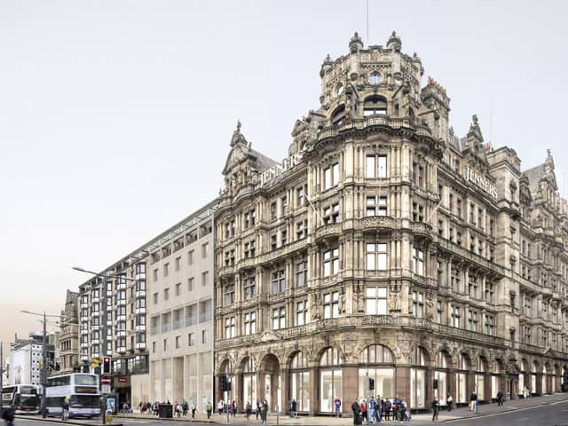The proposed design for the building facing Princes Street and South St David Street (Photo: David Chipperfield Architects).