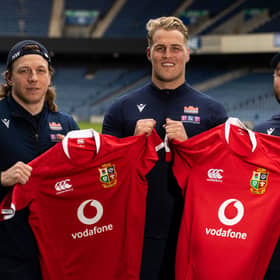 Edinburgh trio Hamish Watson, Duhan van der Merwe and Rory Sutherland are among the eight Scots in the British & Irish Lions squad. Picture: Craig Williamson/SNS