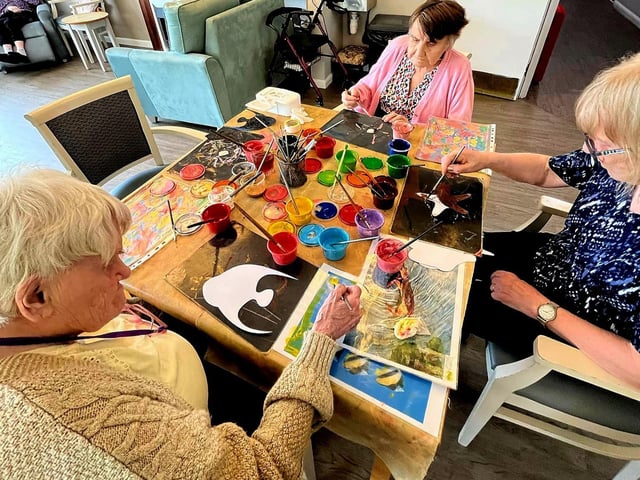 Residents at HC-One Scotland’s Redmill Care Home taking part in Creative Mojo Workshop