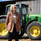 Conservative leadership candidate Liz Truss on the campaign trail this week. (Photo by Finnbarr Webster - WPA Pool/Getty Images)