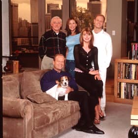 Kelsey Grammer, Peri Gilpin, Jane Leeves, John Mahoney, and David Hyde Pierce starred in the NBC series Frasier. Picture: Getty