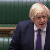 Boris Johnson speaks during Prime Minister's Questions in the House of Commons