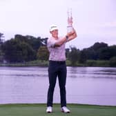 Vincent Norrman poses with the Irish Open trophy following his win at The K Club.