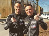 Vegas bound: Josh Taylor, left, is bidding to become the first British boxer to become undisputed world champion in the four-belt era and will have new European champions Lee McGregor in his camp in Las Vegas.