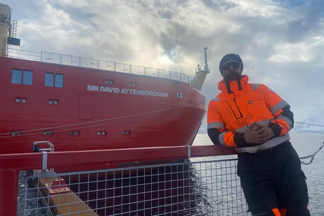 Dumbarton-born sailor Scott Thornton will spend the festive period close to the South Pole as part of a research mission to support UK scientists studying climate change, aboard the new exploration ship RRS Sir David Attenborough on its maiden voyage to Antarctica