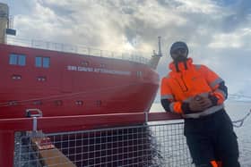 Dumbarton-born sailor Scott Thornton will spend the festive period close to the South Pole as part of a research mission to support UK scientists studying climate change, aboard the new exploration ship RRS Sir David Attenborough on its maiden voyage to Antarctica