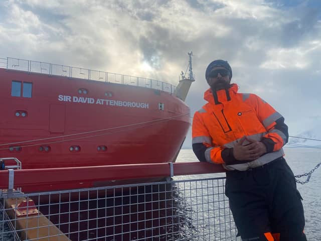 Dumbarton-born sailor Scott Thornton will spend the festive period close to the South Pole as part of a research mission to support UK scientists studying climate change, aboard the new exploration ship RRS Sir David Attenborough on its maiden voyage to Antarctica