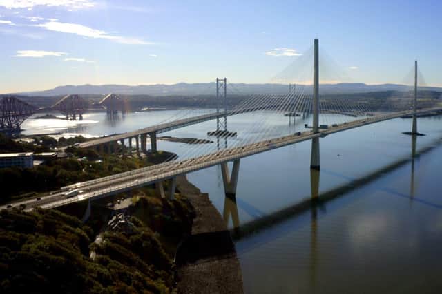 The Queensferry Crossing will be closed for the first time for a sporting event for the cycling championships. Picture: National Geographic