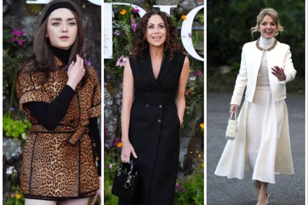 Celebrities turn out for the Dior catwalk show at Drummond Castle, Perthshire