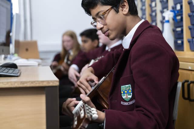 Plucky lad: music is just one of a long list of subjects and activities offered by George Watson’s College, where prospective pupils and parents are encouraged to visit and explore for themselves