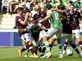 Cammy Devlin, left, has yet to taste defeat for Hearts against Hibs.