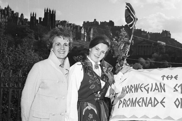 Another Princes Street march - this time by Norwegian students to mark Norway Day on May 17, 1966.